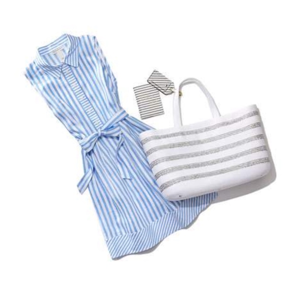 Designer Striped Linen Dress - NEW! - Picture 2 of 4