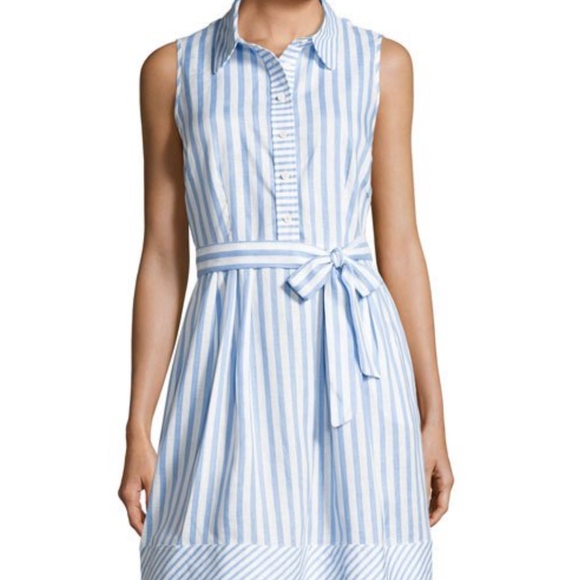 Designer Striped Linen Dress - NEW! - Picture 4 of 4