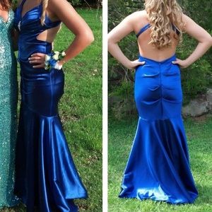 Prom formal mermaid fitted flair dress