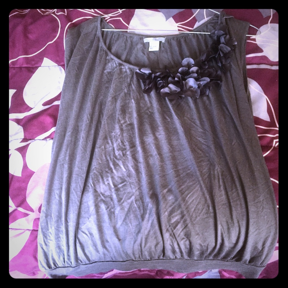 gray tank top used only once!!looks brand new!