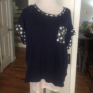 Style&co plus size sequin pocket top