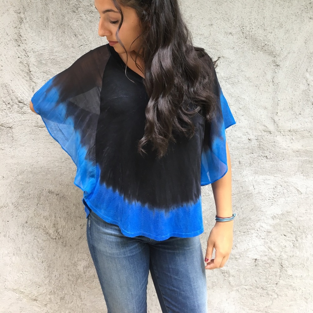 Bloomingdales Red Haute Dip-Dye Blouse