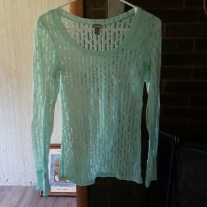 Long sleeve see thru shirt