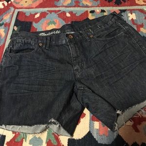 Madewell dark wash shorts