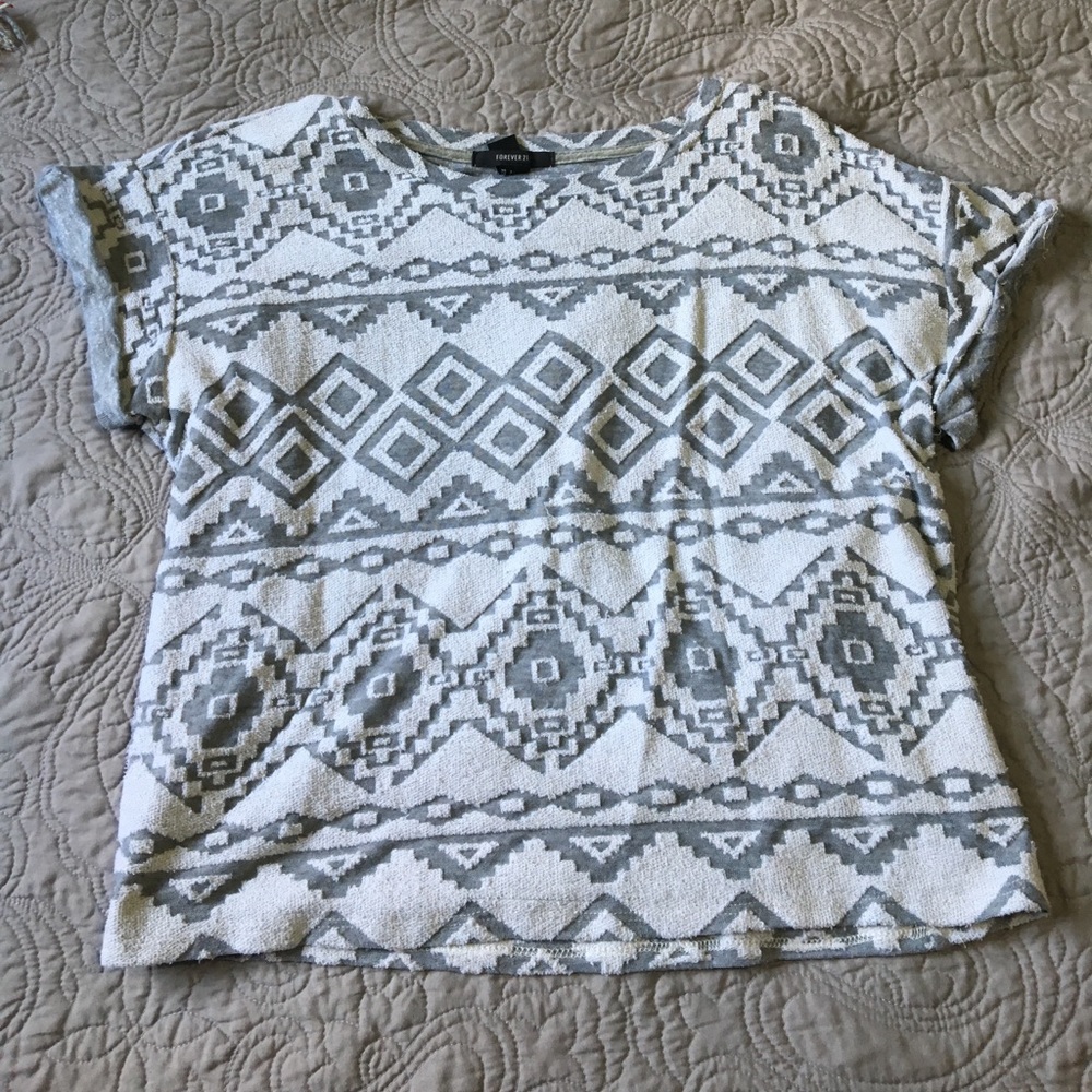 Aztec textured top