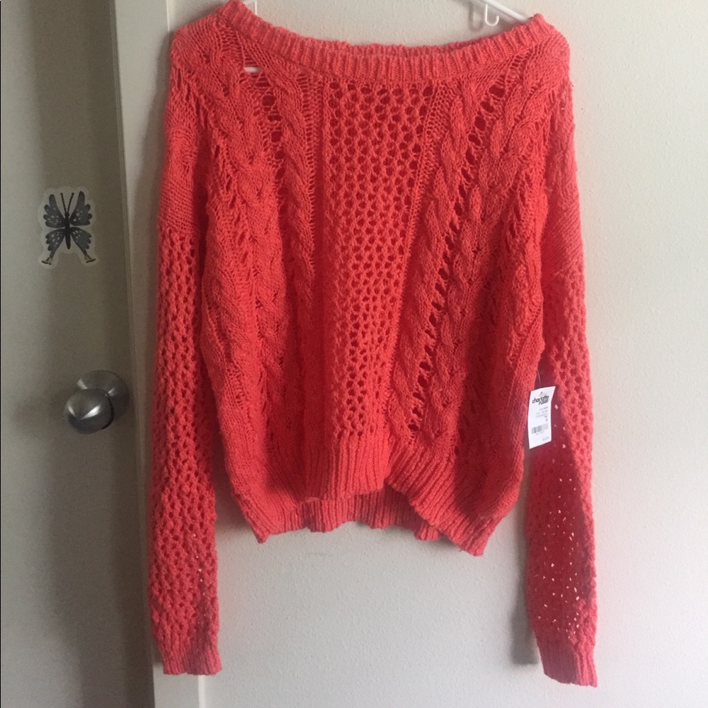 NWT Charlotte Russe Coral Pink Sweater
