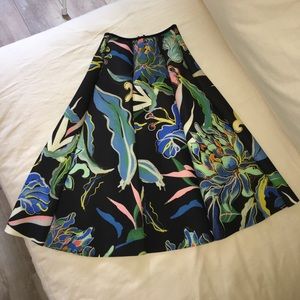 H&M High Waisted Fun Floral Skirt