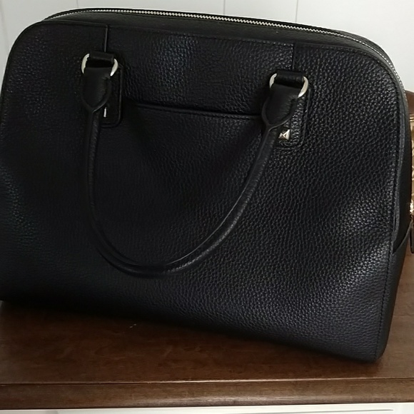 Authentic Michael Kors Black Studded Satchel - Picture 2 of 5