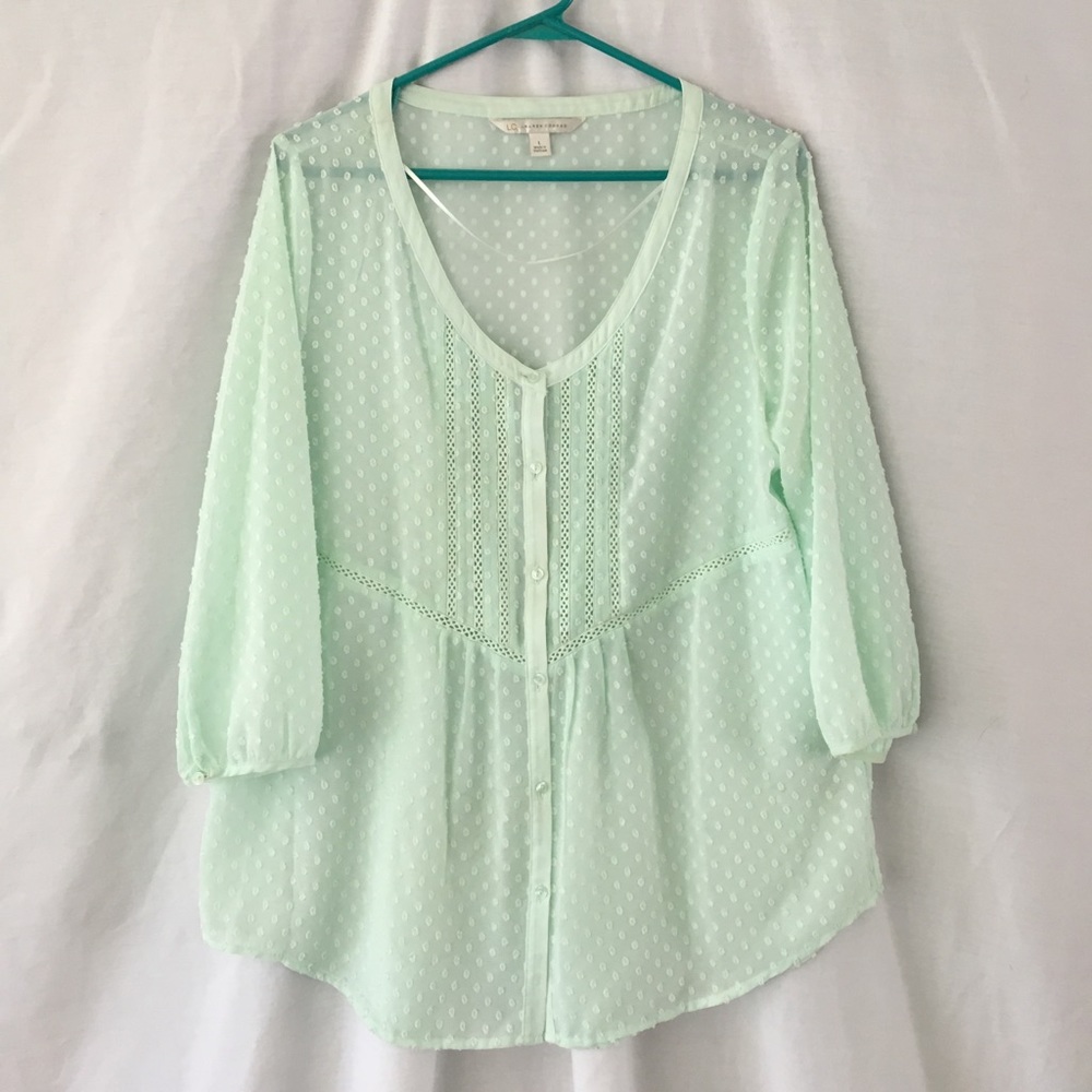 Lauren Conrad blouse mint green.