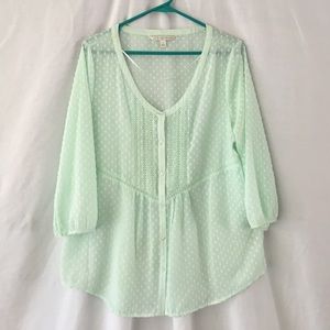 Lauren Conrad blouse mint green.
