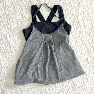 Lululemon GREY Awareness double layer bubble tank