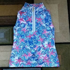 Blue, White, Red, and Pink Popover