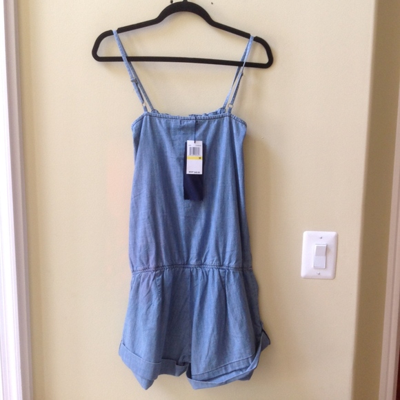 SEVEN7 Lagoon Blue Spaghetti Strap Romper - Picture 6 of 6