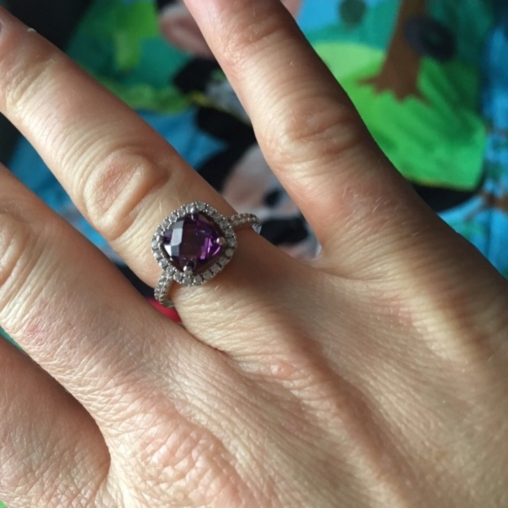 Sterling silver amethyst ring