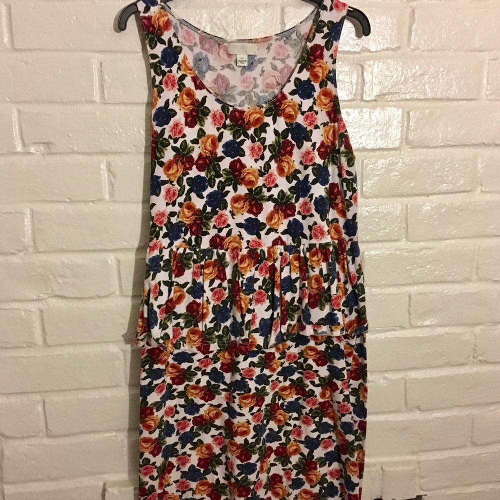 FLORAL PEPLUM BODYCON DRESS | 3X