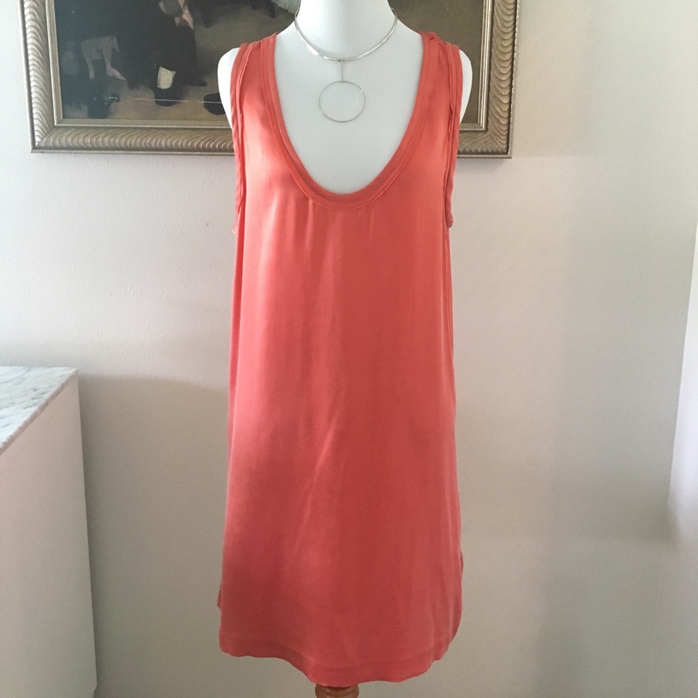 Joie Silk Slip Dress Orange L