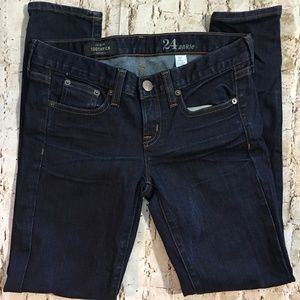 J. Crew Toothpick Skinny Ankle Dark Blue Jeans