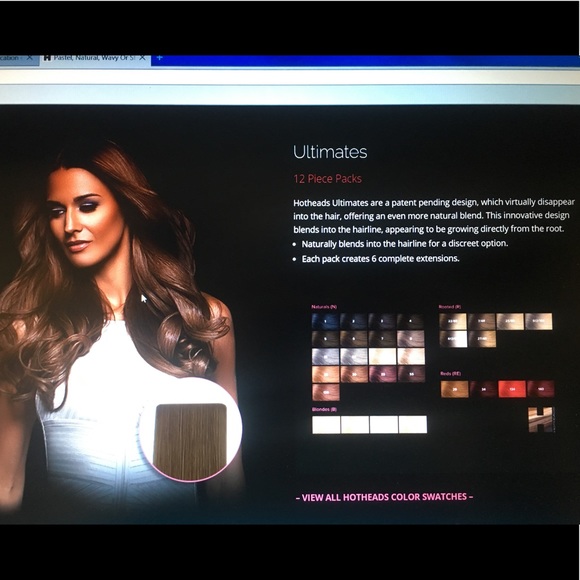 Hot Heads Hair Extensions - 2 PACKS of 14"-16" - Picture 2 of 3