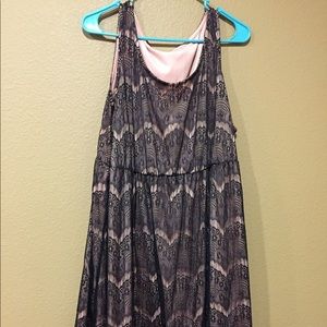 Pink and Black Lace Dress