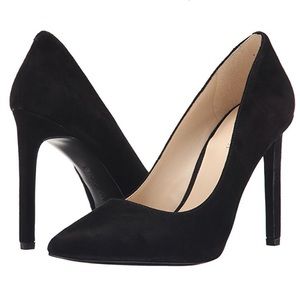 Nine West suede, black stilettos