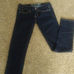 AE stretch straight jeans.