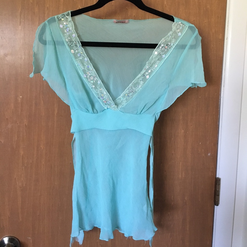 Sheer sequin top