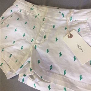 White Shorts with Cacti