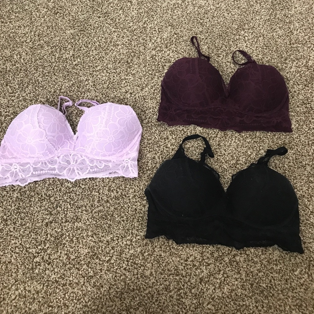 Three PINK bras