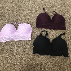 Three PINK bras