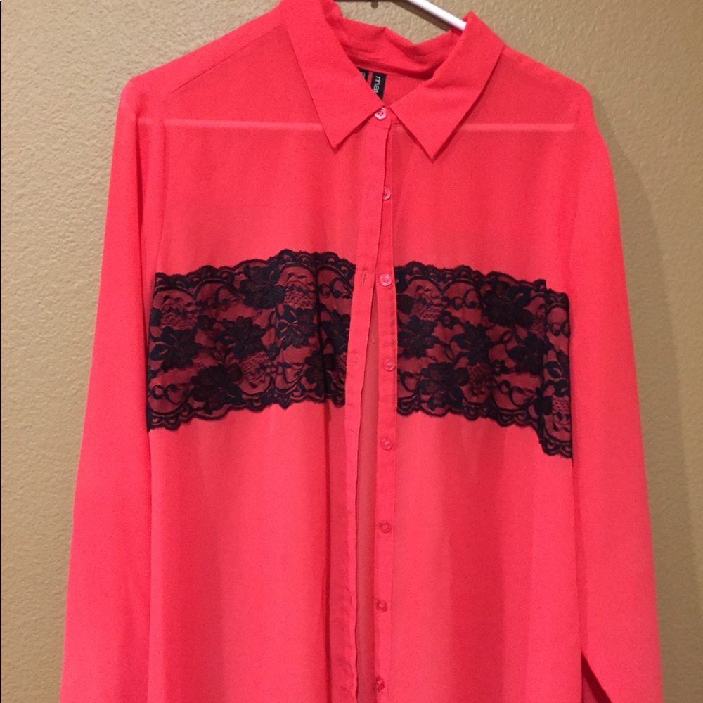 Pink Chiffon Dress Shirt