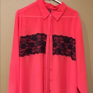 Pink Chiffon Dress Shirt
