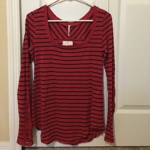 Nwt free people Striped long sleeve top