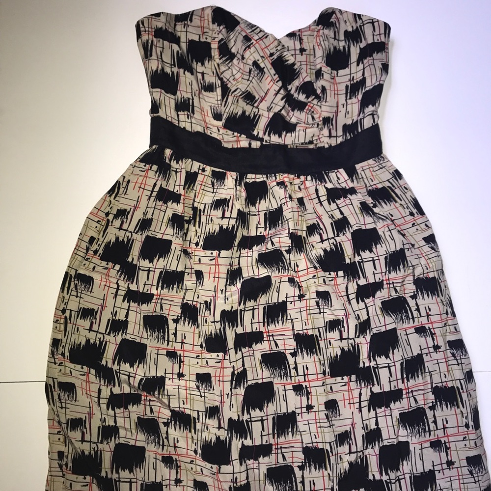 ANTHRO sweetheart empire strapless dress size 0