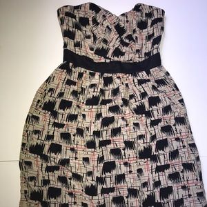 ANTHRO sweetheart empire strapless dress size 0