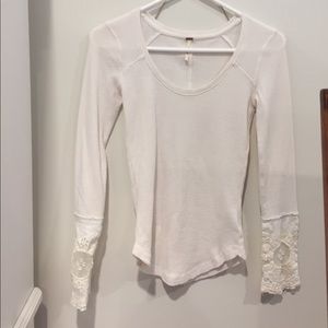Lace Sleeved Free People Top