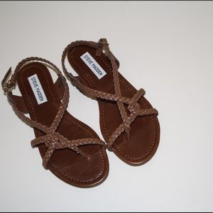 Steve Madden Tan braided sandals