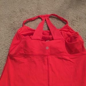 Lululemon coral/orange workout top. Size 12.