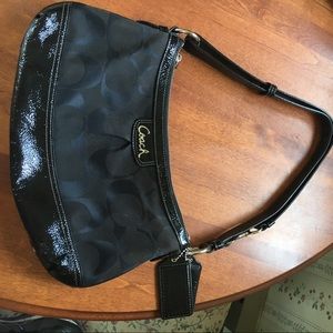 Coach Park Signature EW Duffle Purse Black