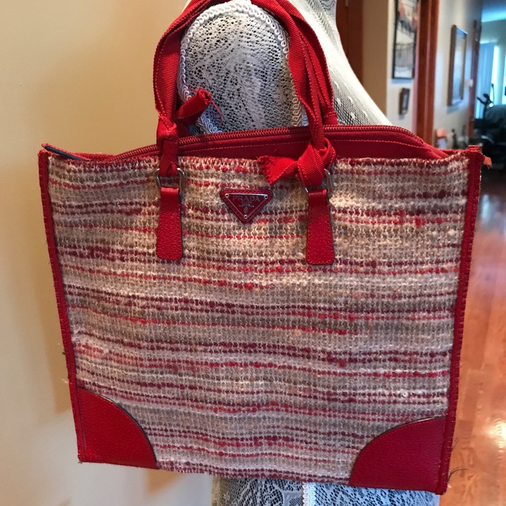 Authentic Prada Straw Tote