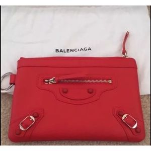 NWT Red Balenciaga Pouch