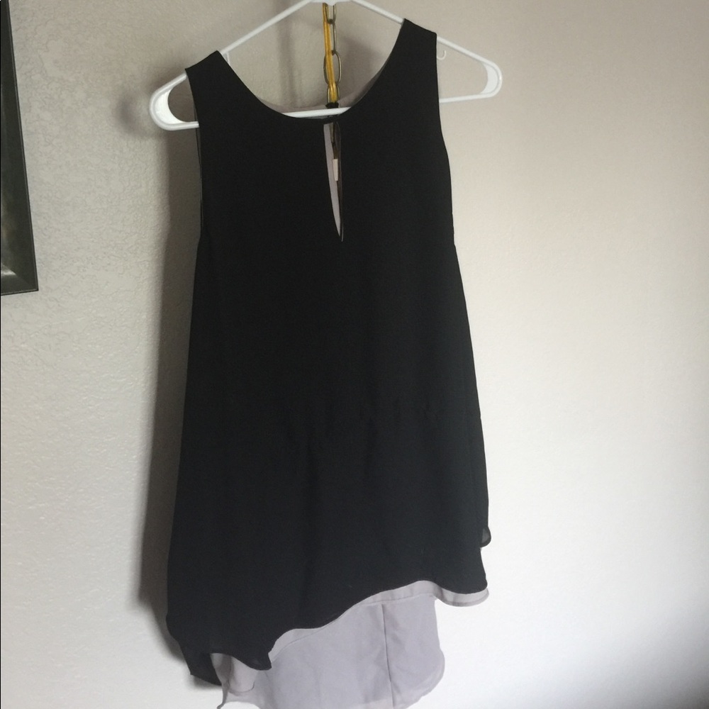 Reversible black and tan tank