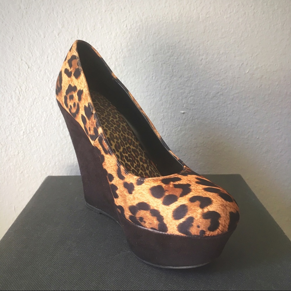 Leopard Print Wedges