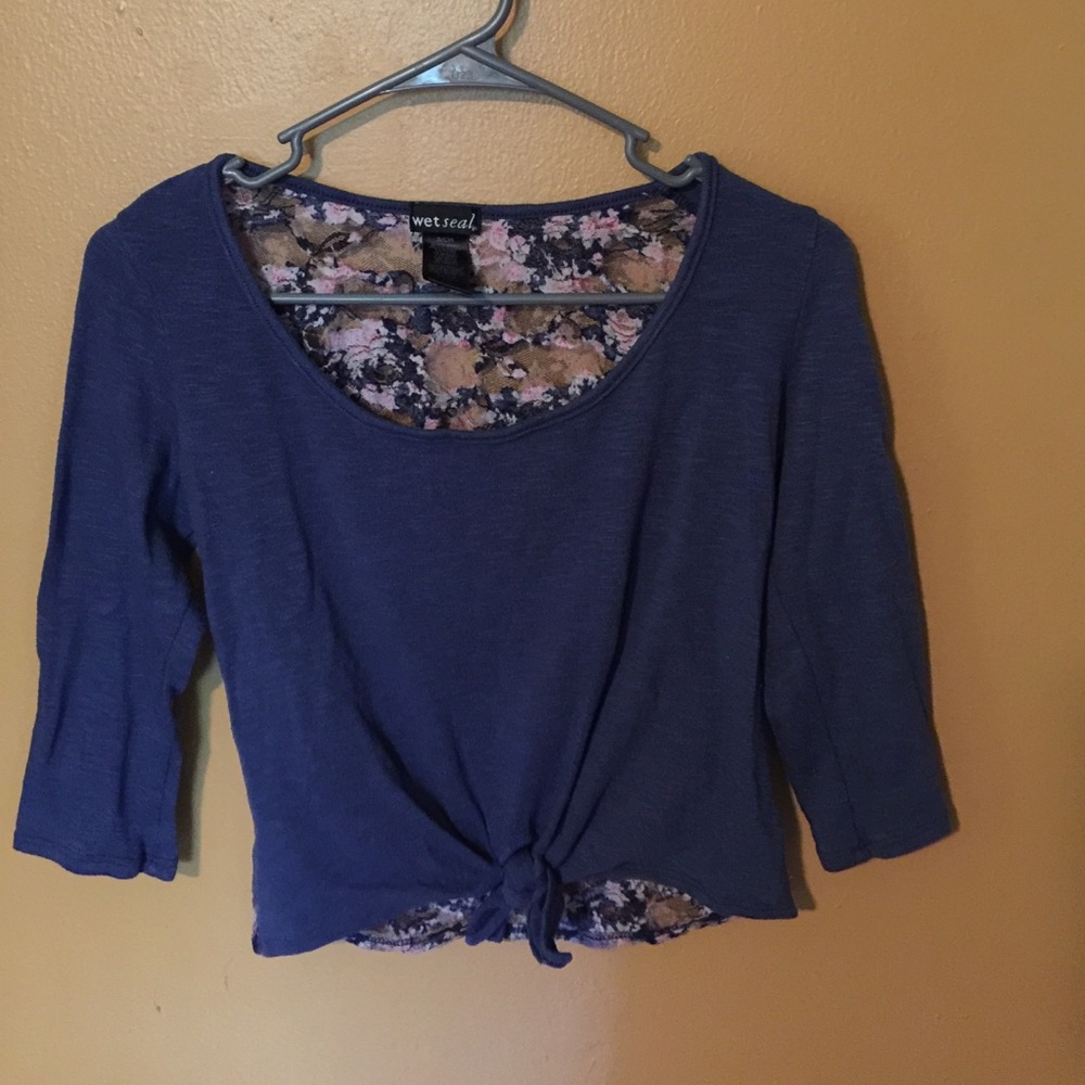 Wet seal half sleeve shirt