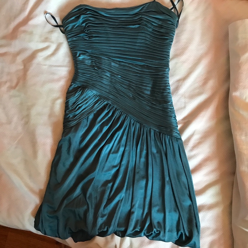 Strapless Blue Dress