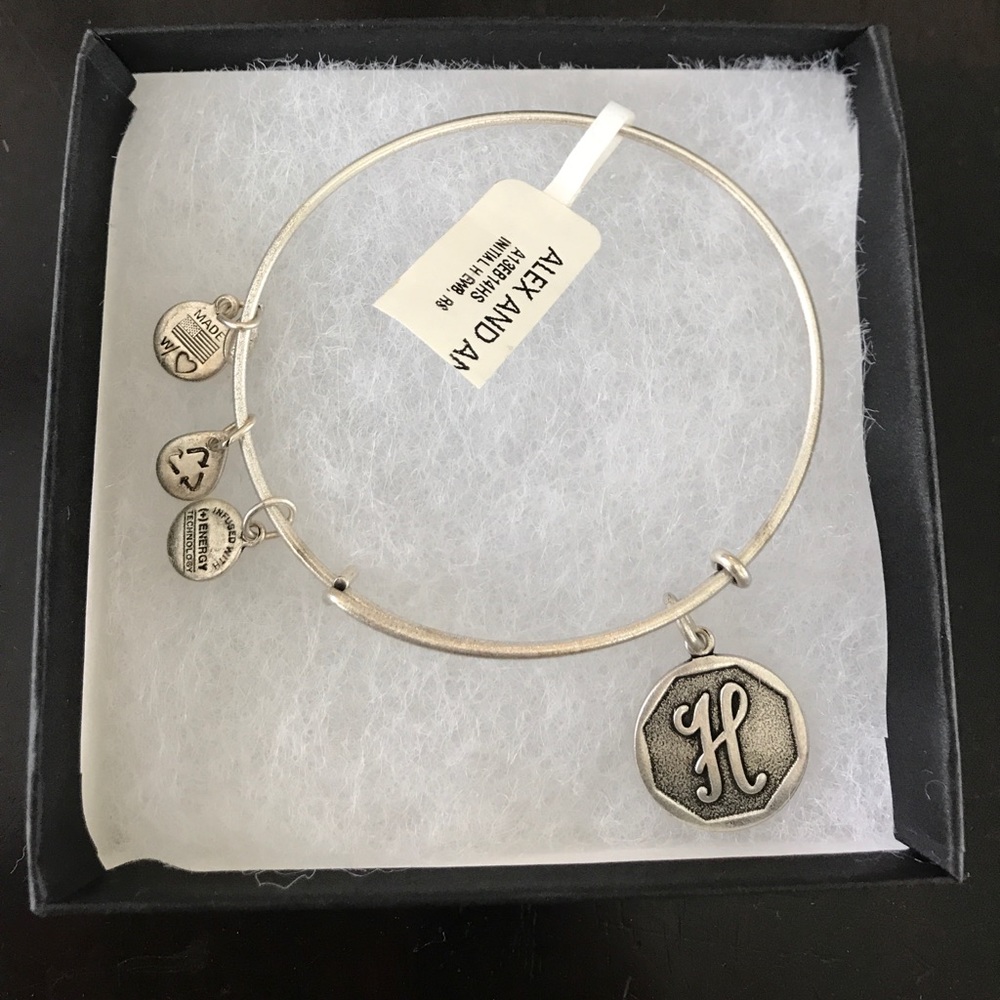 Alex and Ani: Initial Charm Bangle (H)