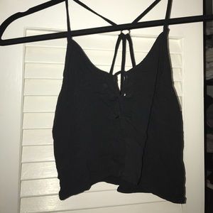 Lace up crop top
