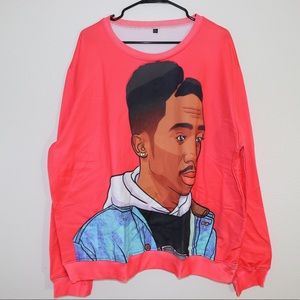 Tupac Artwork Crewneck Sweatshirt