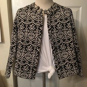 Aztec Print Jacquard Blazer