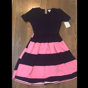 Lularoe Amelia Dress - Large - Purple and Pink