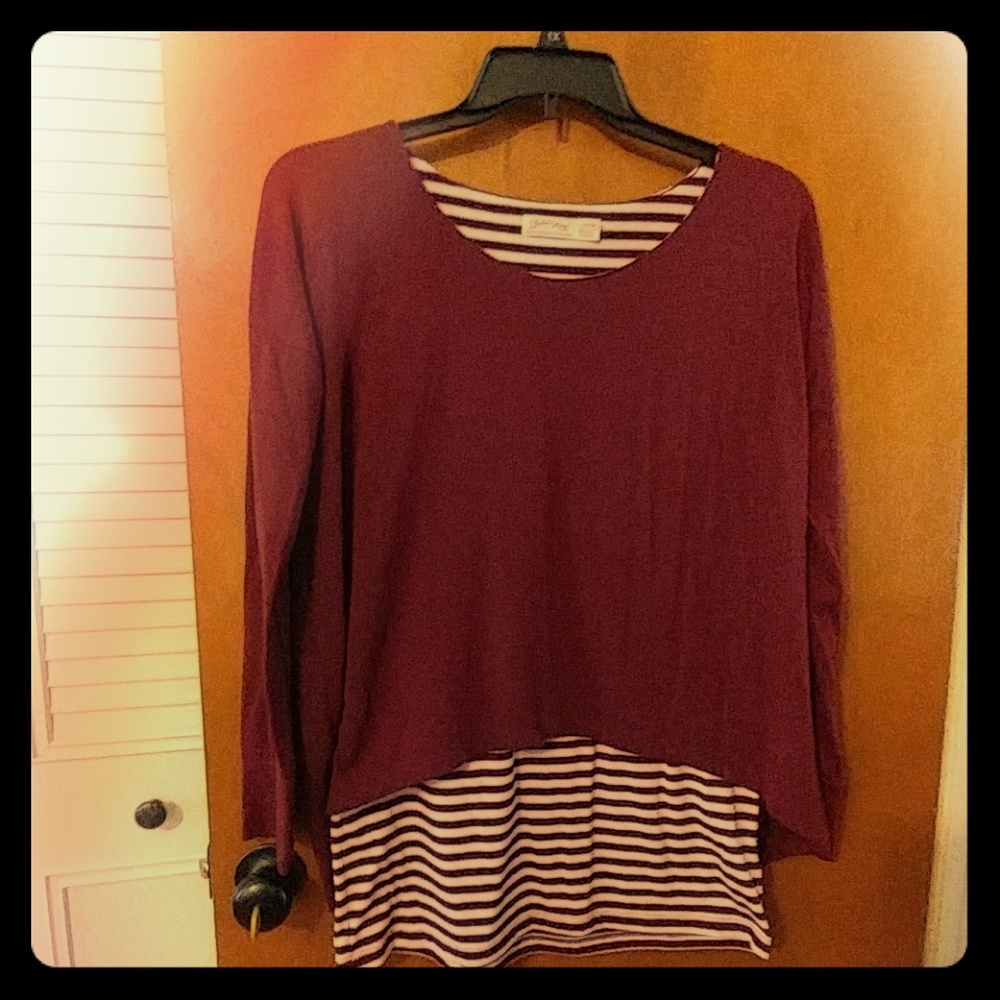 Long sleeve tunic , marroon in color actually